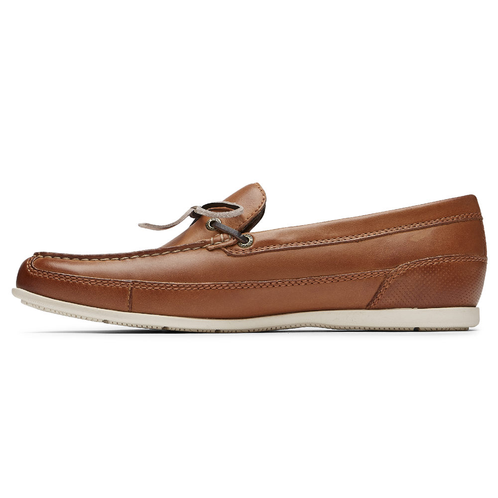 Rockport Singapore Mens Loafers - Malcom Tie Brown - WC9031756